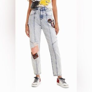 Disigual Relax Fit Mickey Mouse Jeans